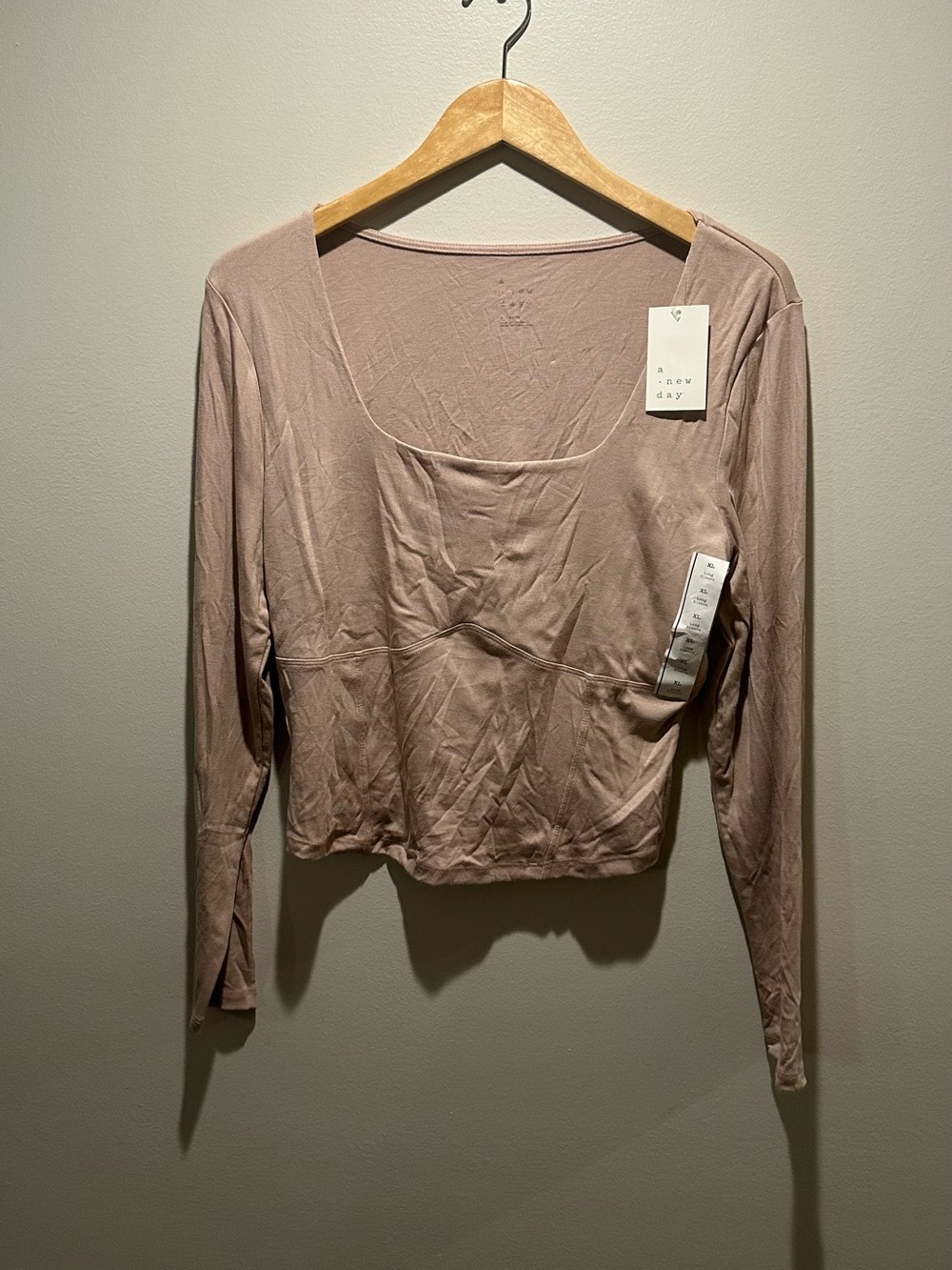 a new day Long Sleeve Scoop Neck Top - Mauve